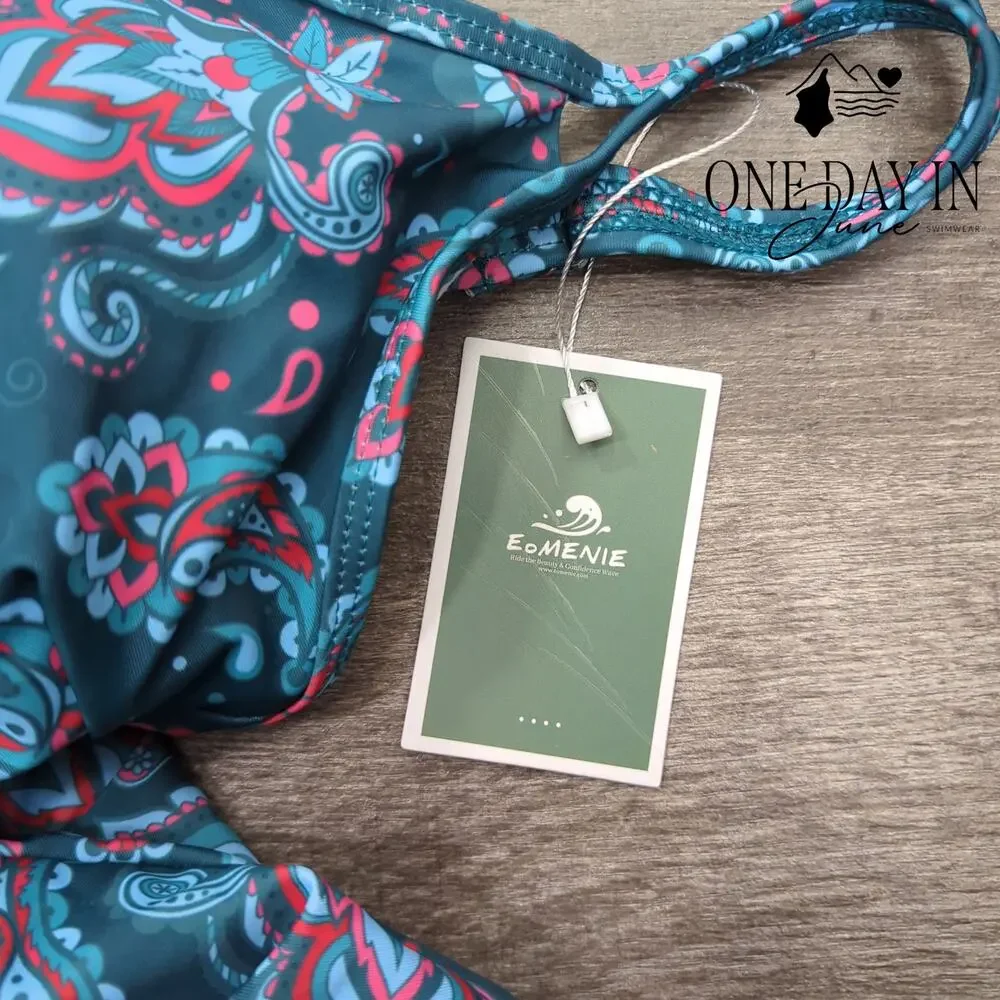 Eomenie Paisley Swimdress One Piece Swimsuit Size S - Picture 4 of 8